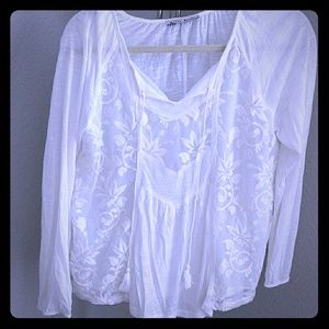 Boho style long sleeve blouse